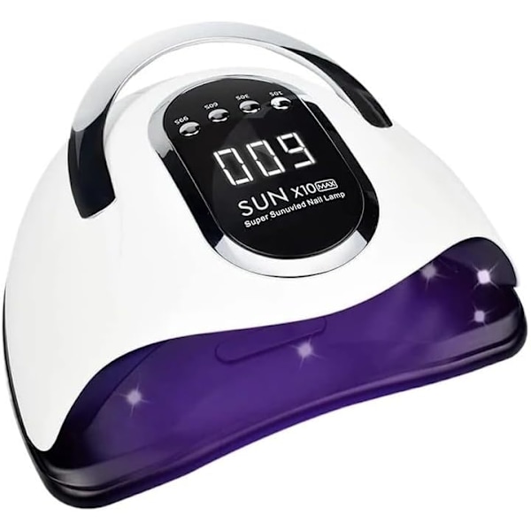 Negl 280W UV Lampe Tørker Polish LED Lys Profesjonell Solmaskin Max X10, Inneholder 45 LED