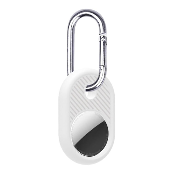 Silikone etui med nøglering til Airtags - Anti-ridser blødt hylster White