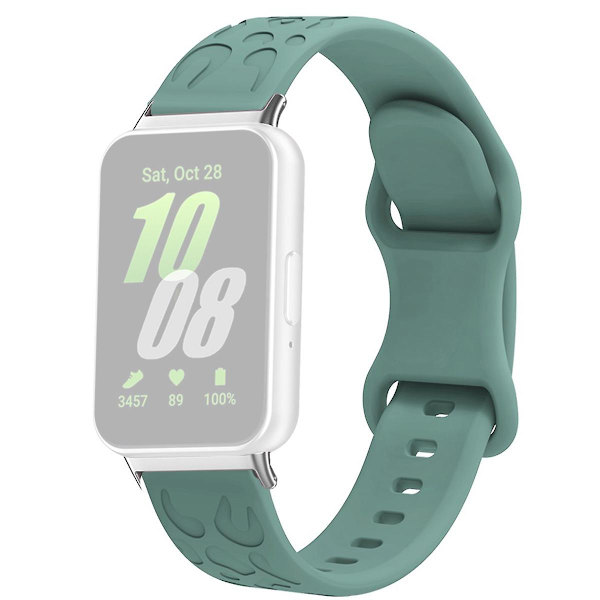 Samsung Galaxy Fit -silikoniranneke, leopardikuvioitu, vaihdettava rannehihna - pinkki Green