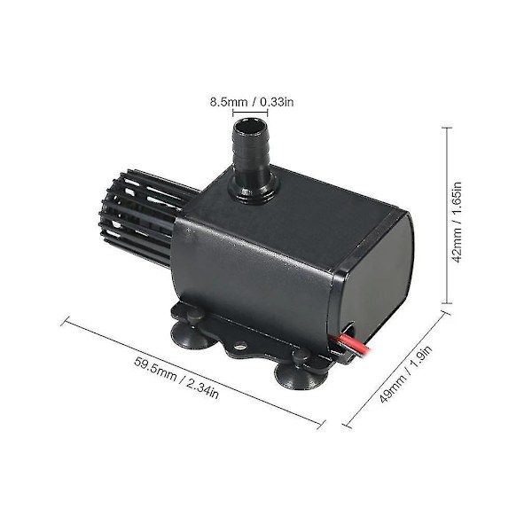 2022 ny DC 12v mini borstlös vattenpump Vattenkylningspump för fontänpool trädgård
