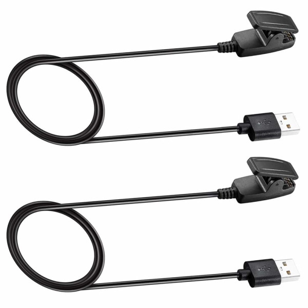 Kissmart lader for Garmin Forerunner 35 230 235 630 645 Music 735XT ladekabelklemmeledning for Garmin-klokker [2-pakning, 3,3 fot/1 m]