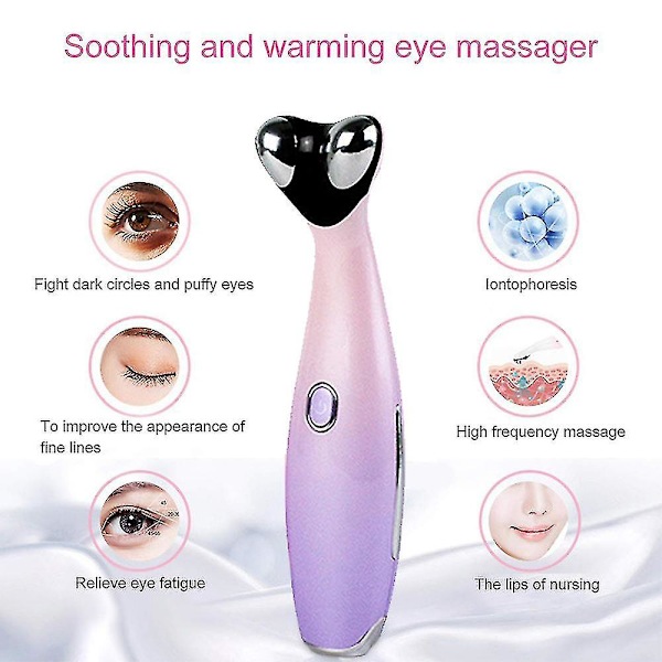 Eye Massager Elektrisk Pen Ögonvård Infraröd ansiktsmassager Anti-rynk Bärbar Skönhet