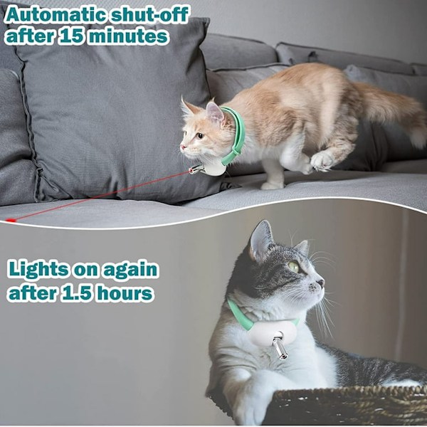 Automatisk kattleksak med LED-ljus, rolig present till kattunge (Rosa)