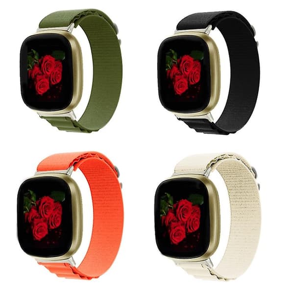Fitbit Versa 3 / Sense Universal Loop Nylon ranneke NRI Green