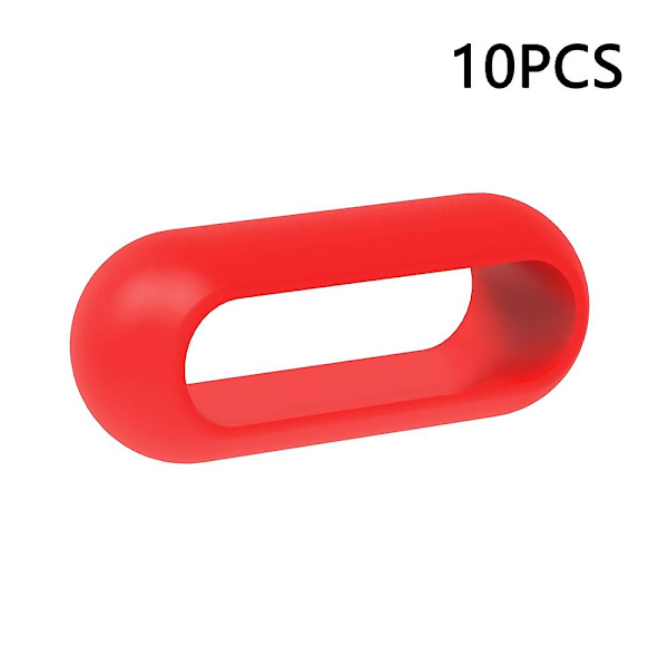 10 kpl Xiaomi Smart Band 8 Pro -älykellolle Silikonihihnapidike Lenkki Rannekkeen Kiinnityssormus Red Xiaomi Smart Band 8 Pr