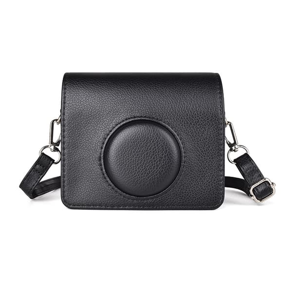 Fodral - För Instax Mini Evo Spegellös Kamera, PU-läder Med Axelrem (Svart)