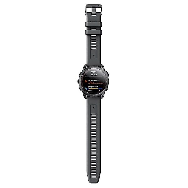 KLB-LWGJ-001 För Garmin Fenix 7 / 7 Pro Remband QuickFit 22mm Silikon Armband Black