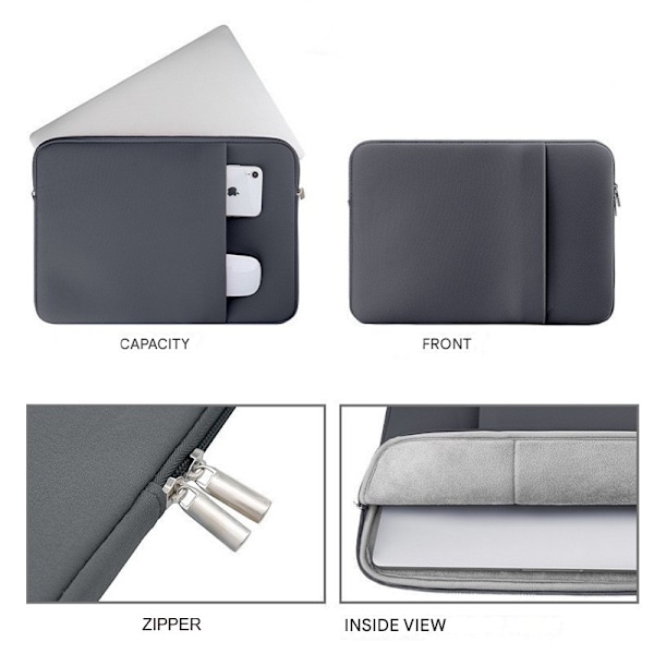 13 Tommer Laptop Sleeve Case Beskyttende Blød Polstret Lynlås Dækning Bærende Computer Taske Himmelblå