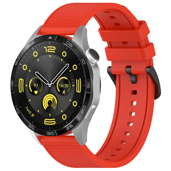 Til Huawei Watch GT 4 / Garmin Venu 2 Watch Band 22mm Blødt Silikone Rem Red