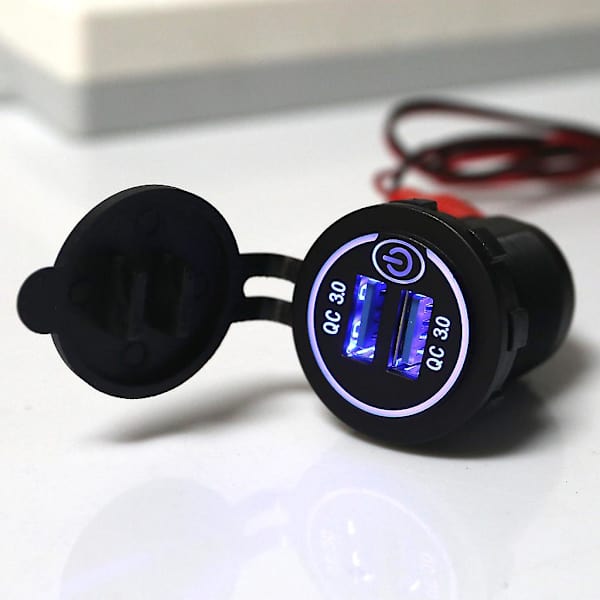 Usb-uttak Dual Quick Charge 3.0 Usb-billader Usb-strømuttak Red