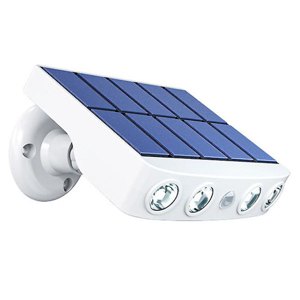 Solar Led Vägglampa Utomhus Rörelsesensor Vattentät Ip65 White Warm Light