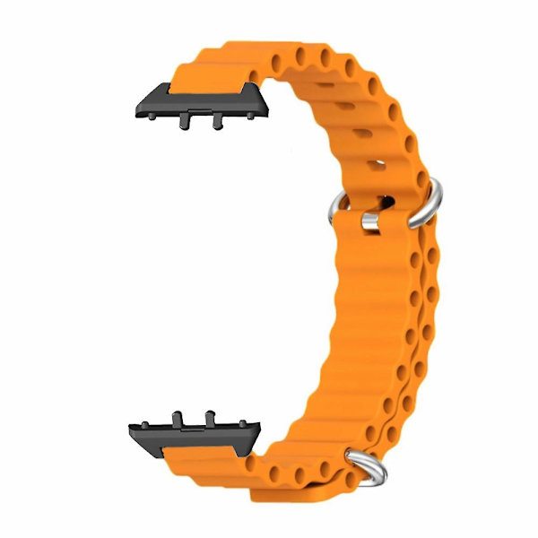 For Samsung Galaxy Fit3 erstatningsrem - Silikonsrem for klokke med fallbeskyttelse Orange