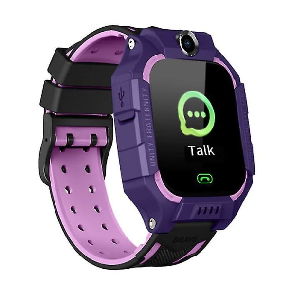 Q19 Smartwatch For Kids With Gps Tracker Smartband Smartphone Watch Ips Ios Android Blue Purple