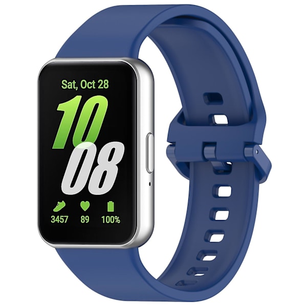 Til Samsung Galaxy Fit3 Fleksibelt Urrem Silikonarmbånd Håndledsarmbånd - Rød Dark blue