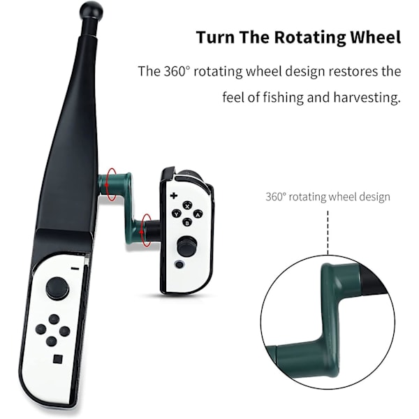 Fiskestang til Nintendo Switch & Switch Oled Joy Con Game Handle Grip Controller