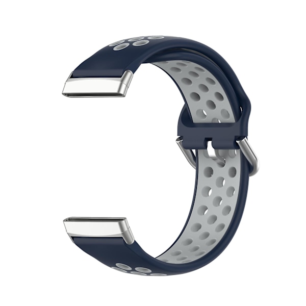 To-farvet silikoneurrem til Fitbit Versa 3 Dark Blue Grey