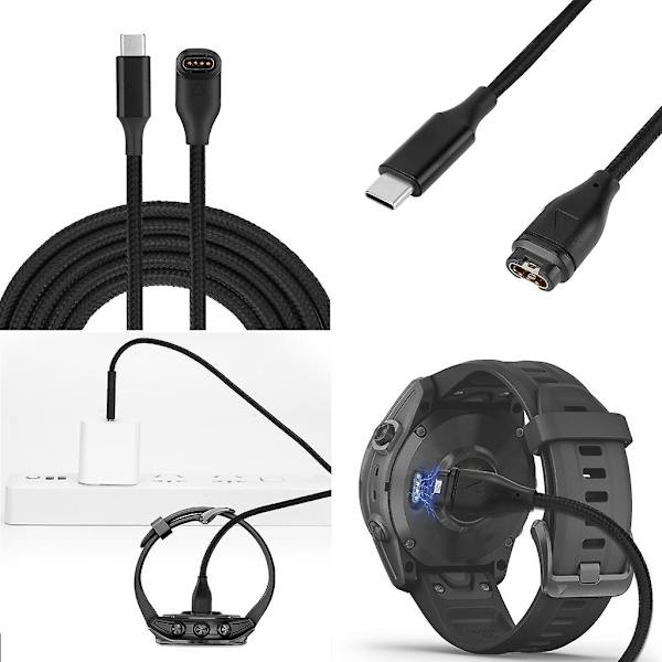 Power Laddare Laddningskabel Dockningsstation för Fenix7/7S/7X/6/5/5X Port C Elbow