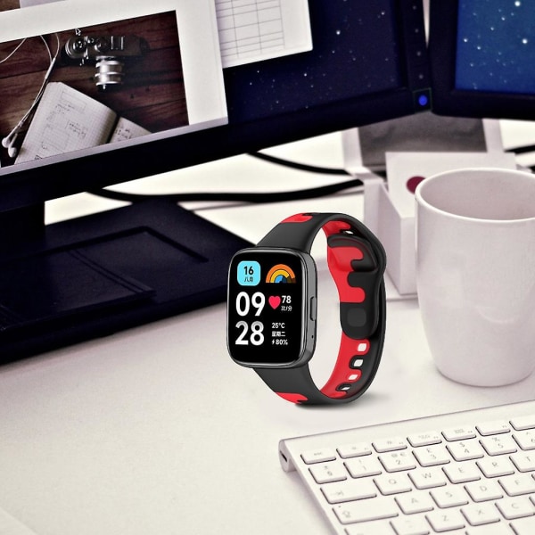 Ersättningsband Smartwatch Mjuk andningsrem Passform för Watch3 Lite Active Green white