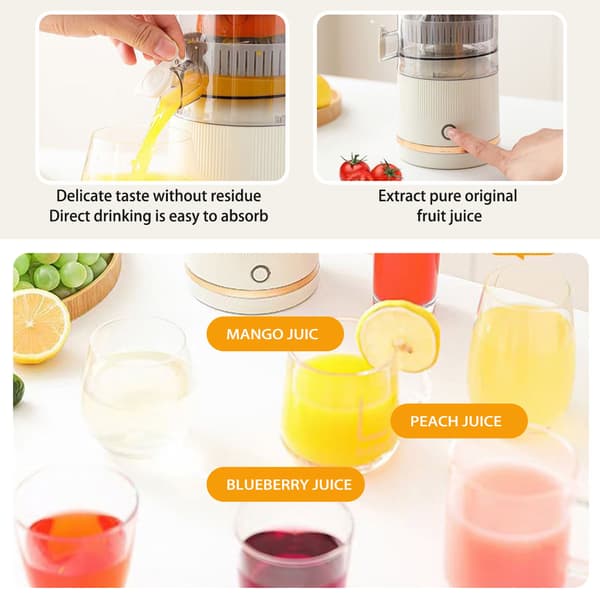 Juicer 600 ml med automatisk adskillelse, 7,4V (blå)