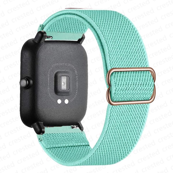 20mm/22mm ranneke Amazfit Gts 4//2/2e/3/gts2 Mini/gtr 4/3/ pro/gtr2/47mm/stratos Nylon elastinen watch rannekoru Amazfit haarukkahihna 22mm mint green