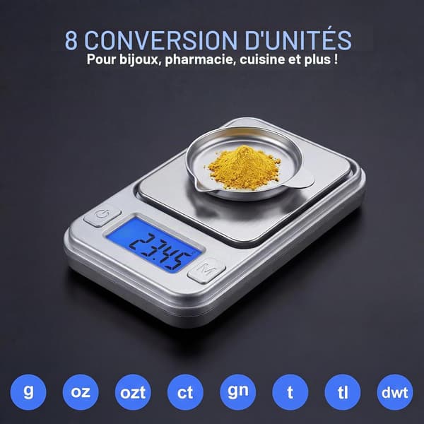 Pieni tarkkuustaskuvaaka kotelolla Black 100g, 0.01g