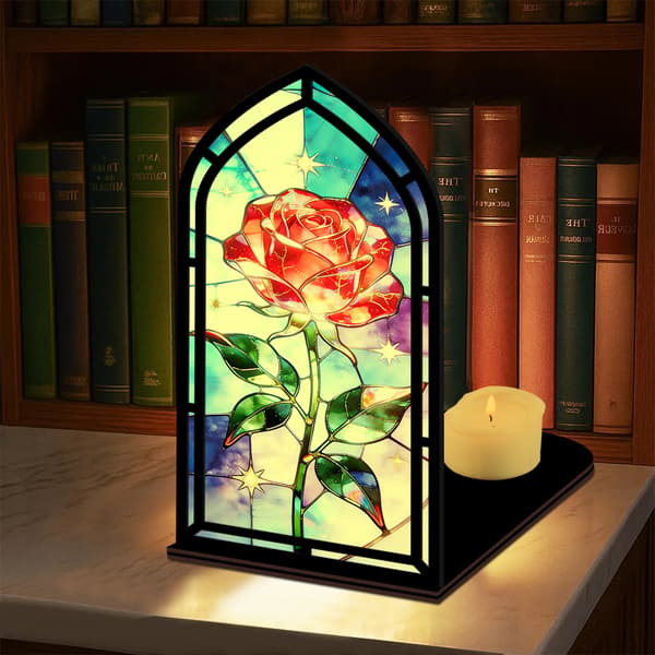 Fantasy bokkrok for bokelskere, med stearinlyslampe Rose