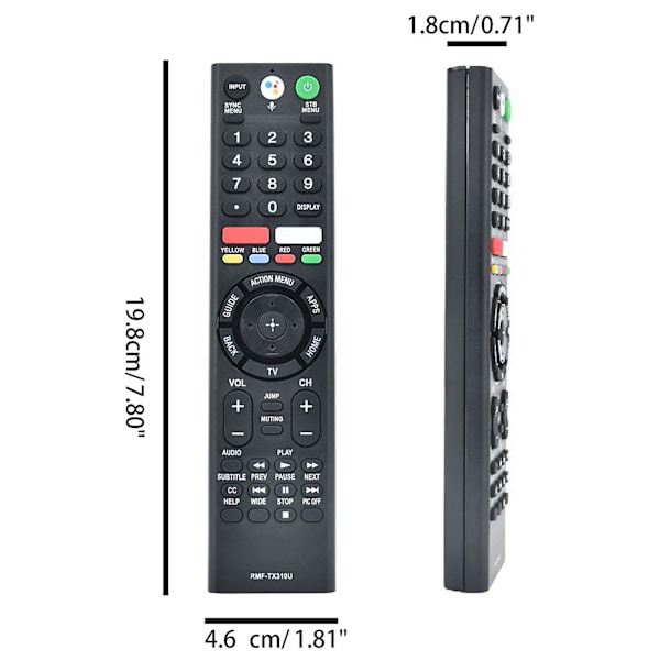 Rmf-tx310u til Xbr-85x900f Xbr-55x900f Xbr-49x900f Tv-controller Hjemmebiograf