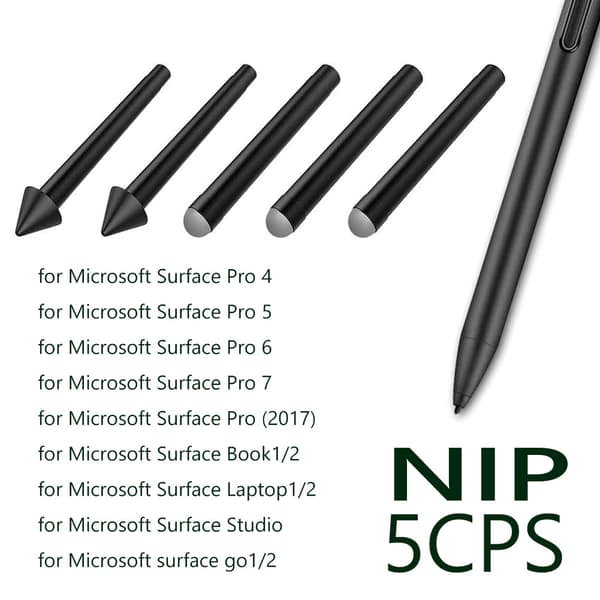 Ersättningsspetsar - 10-pack för Surface Pen Tip Kit för Pro4/5/6/7/Book Prox