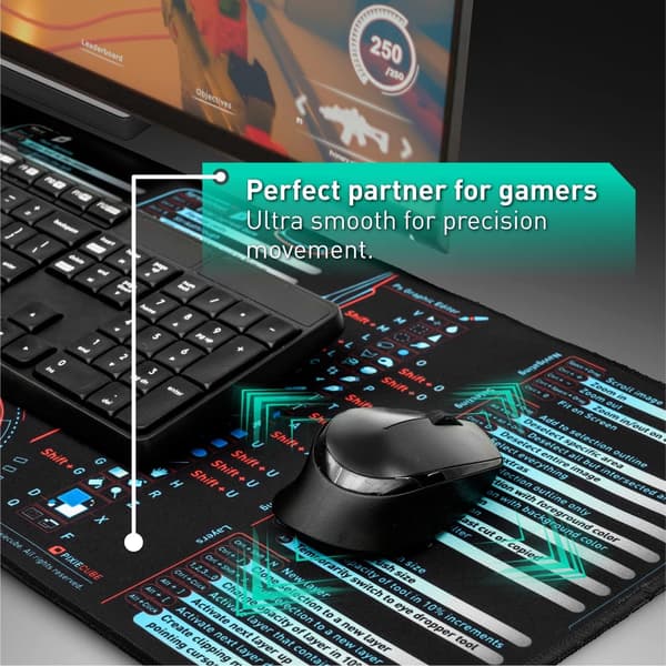 Excel Snarveisknapper Musematte - Utvidet Stor Snarveisknapper Spillmusematte | PC Kontor Regneark Sklisikker Tastaturmatte 90X40Cm Windows Shortcuts