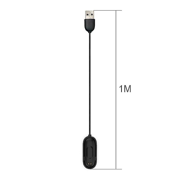 USB -laddare för Xiaomi Mi Band 4-kabel Datadocka för Miband 4-laddare USB adapter Tråd Laddningskabel Bärbar Snabbladdning 100cm