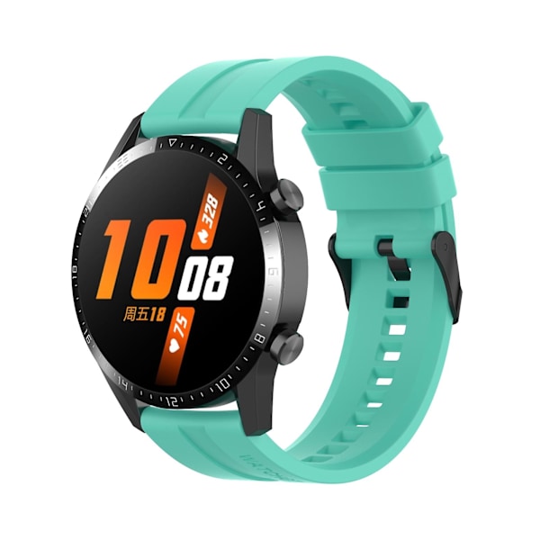 Til Huawei Watch Gt 2 46mm urrem med sort spænde Aurora Blue