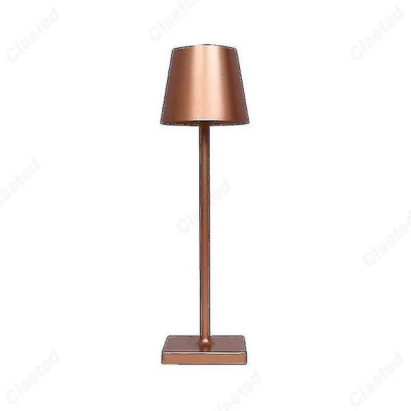 Poldina Trådløs Bordlampe Usb Oppladbar Lovely Touch Vanntett Bordlampe For Soverom Hotell Stue Restaurant Wigslar Brown