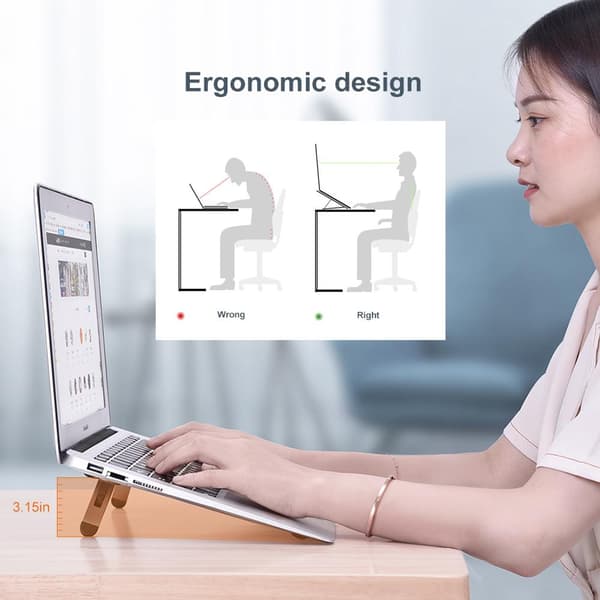 Bærbar computerstander til MacBook Air Pro Support Tablet Bærbar Notebook Stander Mini Riser Sammenklappelig Laptop Holder Kølebeslag silver