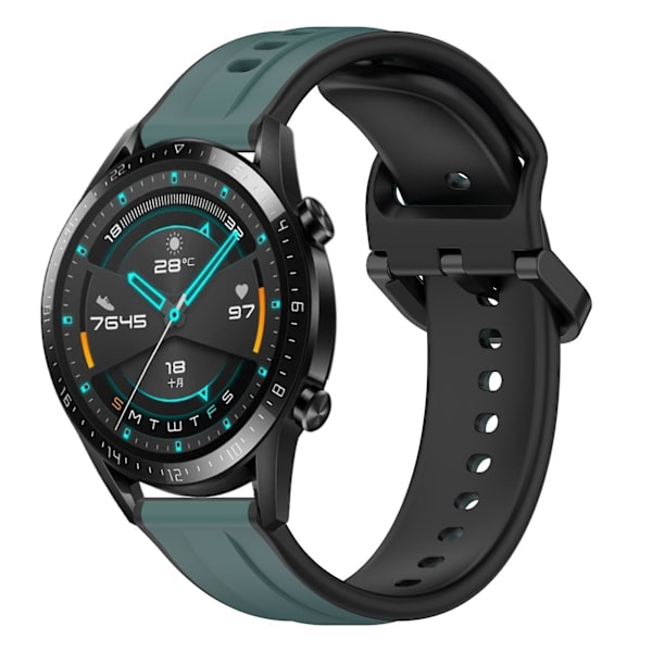 Konvex Loop Silikonrem för Huawei Watch GT2 42mm Olive Green   Black