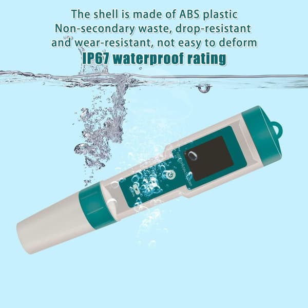 Digital pH-meter, 7-i-1 PH/ORP/EC/TEMP/SALT/SG/TDS Vandkvalitetstester