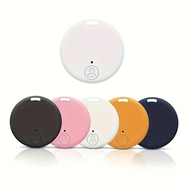 Anti-Lost Device Round Bluetooth 5.2 Two-Way Alarm Intelligent Positioning White Colorful