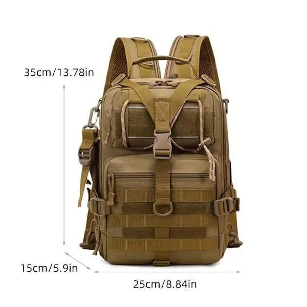 Multifunktionell vattentät utomhusryggsäck (Khaki)