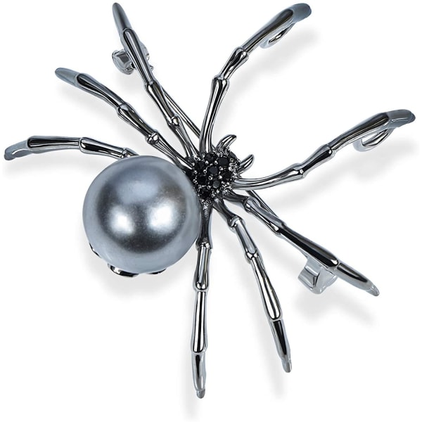 Vintage Perle Mor og Baby Spider Broche Pin Rhinestone Krystal Insekt Broach Halloween smykker Til Kvinder Mænd