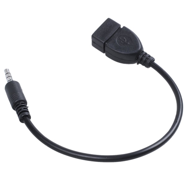 USB-kontakt, AUX, 3,5 mm kontakt for lyddata ladekabel svart