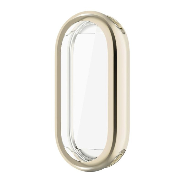 Smartwatch Skärmskydd Sleeve Shells Dammtätt cover för Mi-Band 8 Light gold