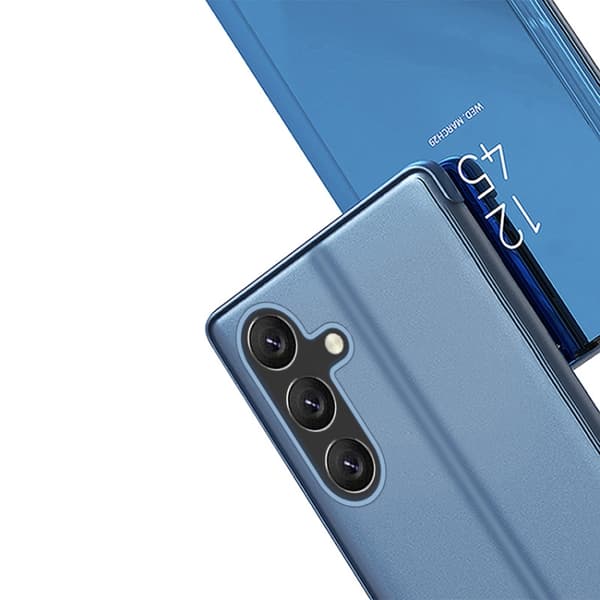 Etui til Samsung Galaxy S26, galvaniseret spejlflip med stativ (sort)