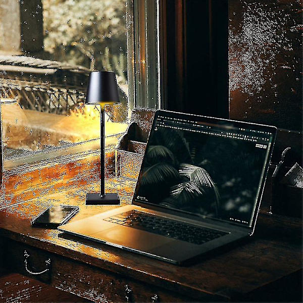 Poldina Wireless Pöytävalaisin USB Ladattava Lovely Touch Vedenpitävä pöytälamppu Makuuhuoneen Hotelli Olohuone Ravintola Wigslar Blue