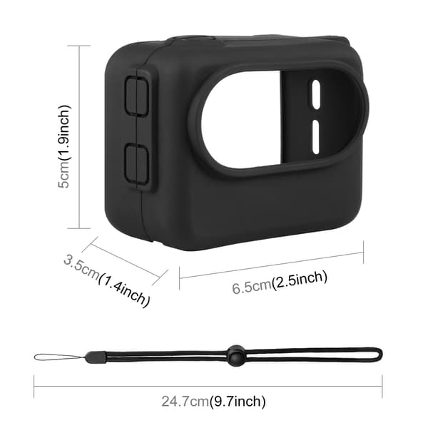 Silikonskydd - För Insta360 Go 3, med linsskydd & rem (Blå)