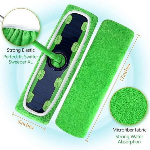4 stk. Ekstra store gjenbrukbare moppepute-refiller 4pcs