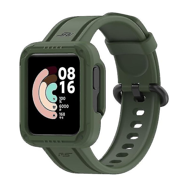Håndledsremme til Xiaomimi Watchmi Watch 2/Mi Watch Lite/Mi Watch Lite 2 Smart Watch Rem Blød Håndledsrem Dark green, Blackish Green L Xiaomi Redmi Watch 2 L