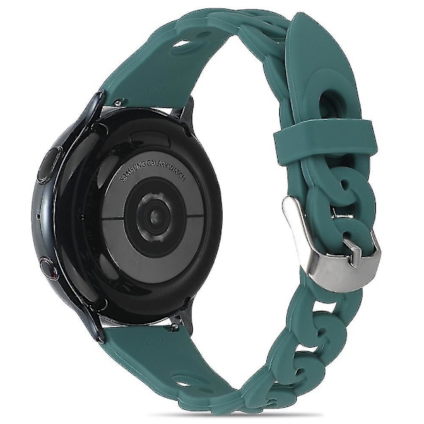 Til Garmin Venu 2 Plus/Samsung Galaxy Watch4 Watch Band 20mm Circle Design Udskiftningsrem Green, Green H Samsung Galaxy Watch A