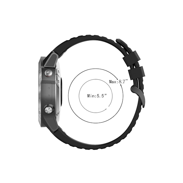 Silikoniurheiluranneke Garmin Fenix 5 -laitteelle Black