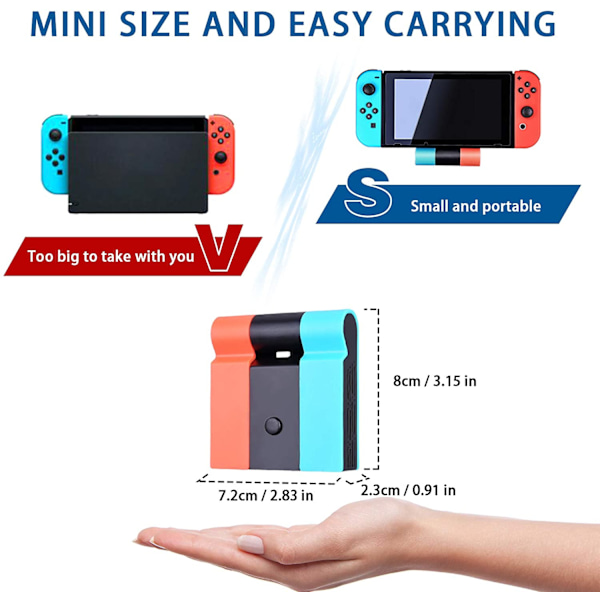 Dockingstation til Nintendo Switch Foldbar tv-dockingstation med 4K HDMI-adapter og USB C-opladerstand