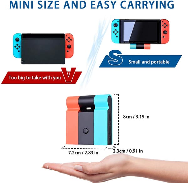 Dockingstation til Nintendo Switch foldbart tv-dockingsæt med 4K HDMI-adapter og USB C-opladningsstander