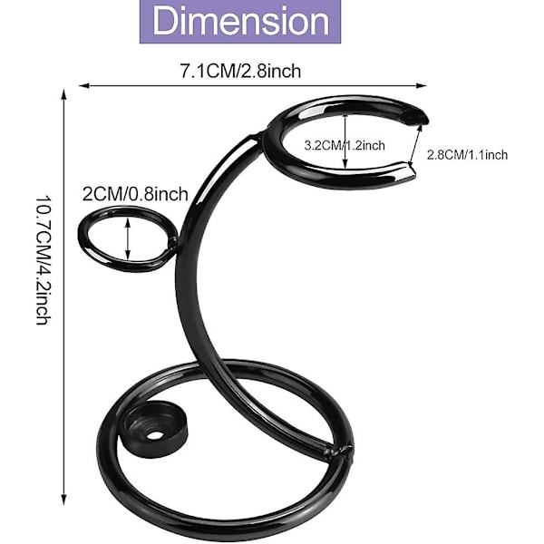 Skægbørsteholder Barberstativ 2 i 1 Barberbørsteholder i rustfrit stål Barberbørsteholder Ansigtspleje Barberbørstestativ Barberbørsteholder